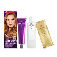 Vopsea de par permanenta Wellaton 8/74 Ciocolata cu caramel, 110ml