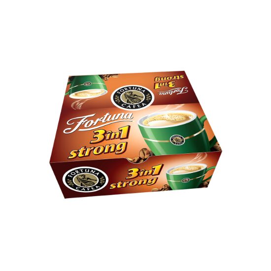 Cafea instant Fortuna 3 in 1 Strong 24 plicuri X 17g