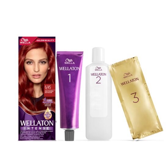 Vopsea de par permanenta Wellaton 6/45 Rosu Pasional, 110 ml