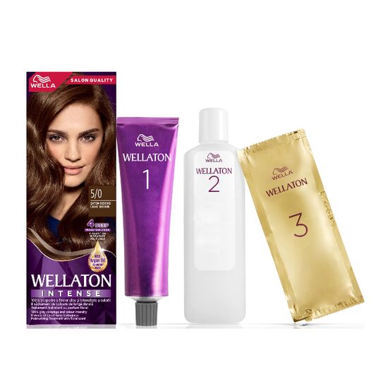 Vopsea de par permanenta Wellaton 5/0 Saten deschis, 110ml
