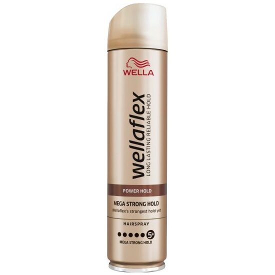 Fixativ pentru par Wellaflex Mega cu fixare puternica, Fixare: 5+/5, 250 ml