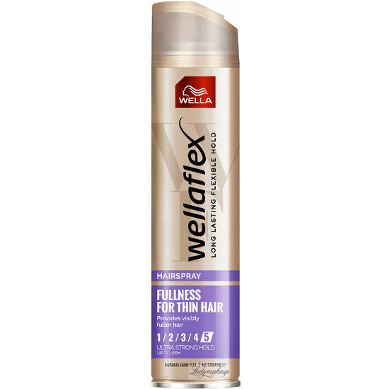 Fixativ pentru par Wellaflex Fullness For Thin Hair cu fixare ultra puternica, Fixare: 5/5, 250 ml
