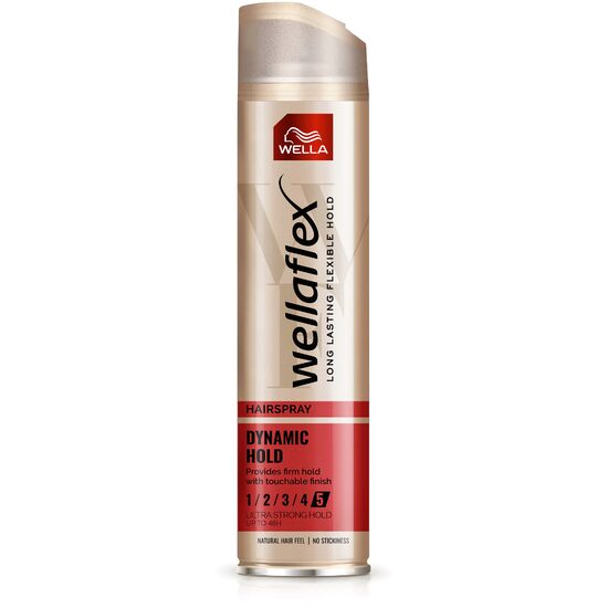 Fixativ pentru par Wellaflex Heat Protection cu fixare ultra puternica, Fixare: 5/5, 250 ml