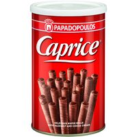 Rulouri cu crema de cacao si alune de padure Caprice, 250g