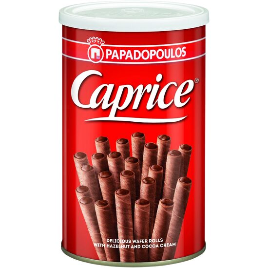 Rulouri cu crema de cacao si alune de padure Caprice, 250g