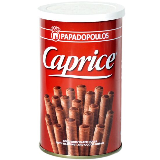 Rulouri cu crema de cacao si alune de padure Caprice, 115g  