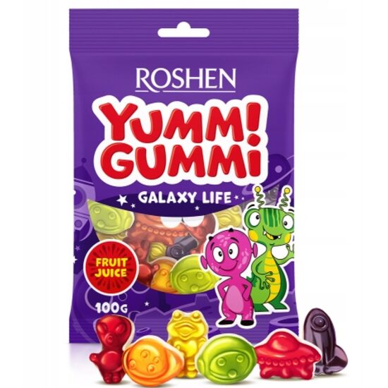Jeleuri cu Fructe Roshen YUMMI GUMMI Galaxy Life 70 g – Gust Exploziv, Textură Delicioasă!