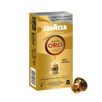 Cafea capsule Lavazza Qualita Oro, compatibile Nespresso, aluminiu, 10x5,7g