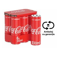 Bautura racoritoare carbogazoasa doza 0.33 Coca Cola, RO/SGR 