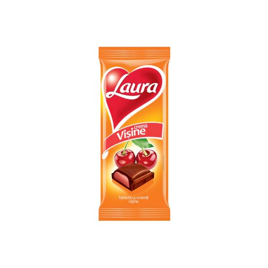 Tableta de ciocolata Laura cu crema de visine 92g