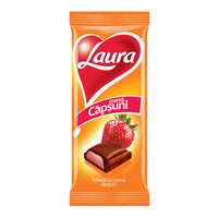 Tableta de ciocolata Laura cu crema de capsuni 92g