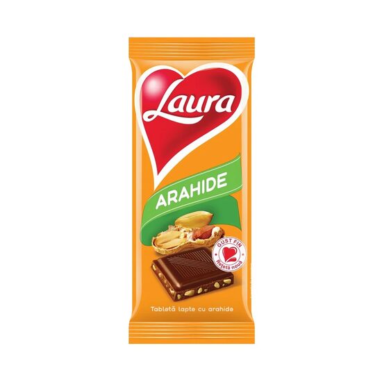 Tableta Ciocolata cu arahide Laura, 85 g