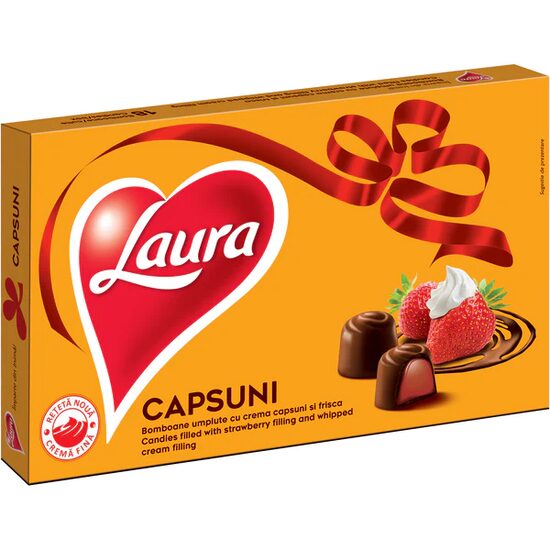 Bomboane de ciocolata cu capsuni Laura 138 g