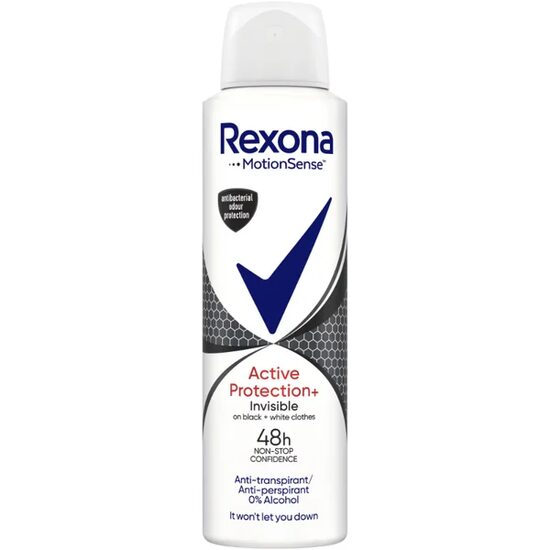 Deodorant Spray Antiperspirant Rexona Women Active Invisible, 150 ml