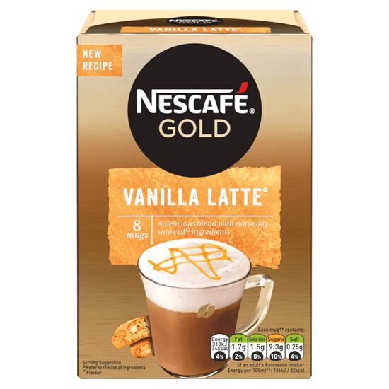 W.NESCAFE GOLD 18.5GR VANILLA LATTE(8B) 6CUT
