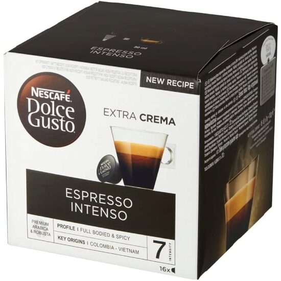 Capsule cafea Nescafe Espresso Intenso, compatibile Dolce Gusto, 16 capsule, 112g, 16 bucati