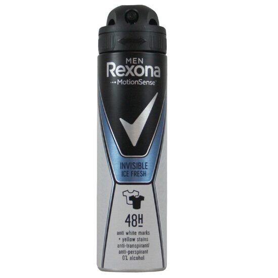 Deodorant Spray Antiperspirant Rexona Men Invisible Ice Fresh, 150 ml