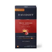 Capsule cafea Davidoff Café Rich Aroma Espresso, 10 capsule x 5.5g, Compatibil sistem Nespresso, 10 bucati