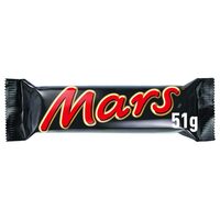 Mars baton ciocolata cu lapte cu miez de caramel si nuga 51 g