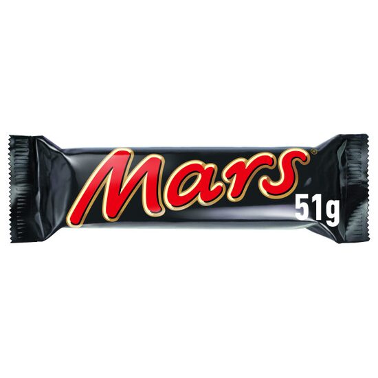 Mars baton ciocolata cu lapte cu miez de caramel si nuga 51 g