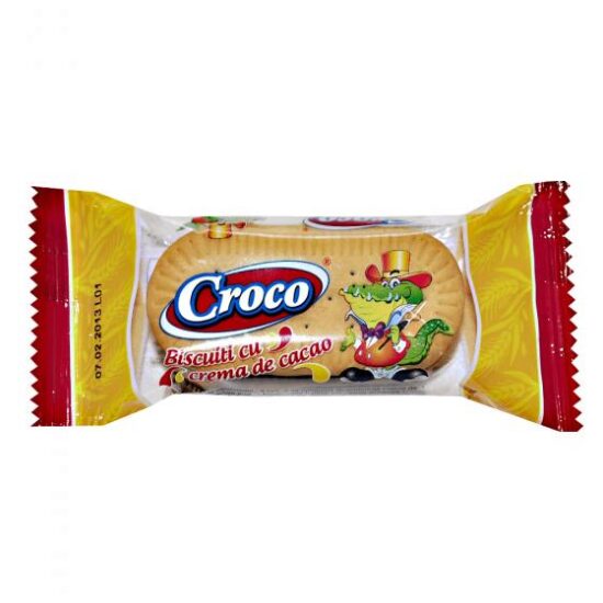 Biscuiti Croco cu crema de cacao 25g