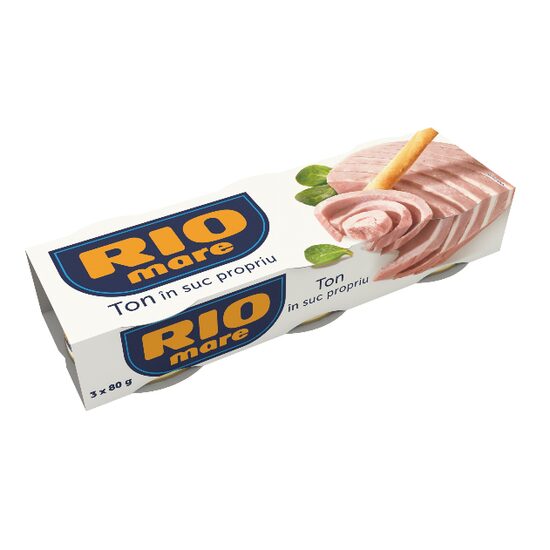 Ton in suc natural Rio Mare 3x80g, 240g