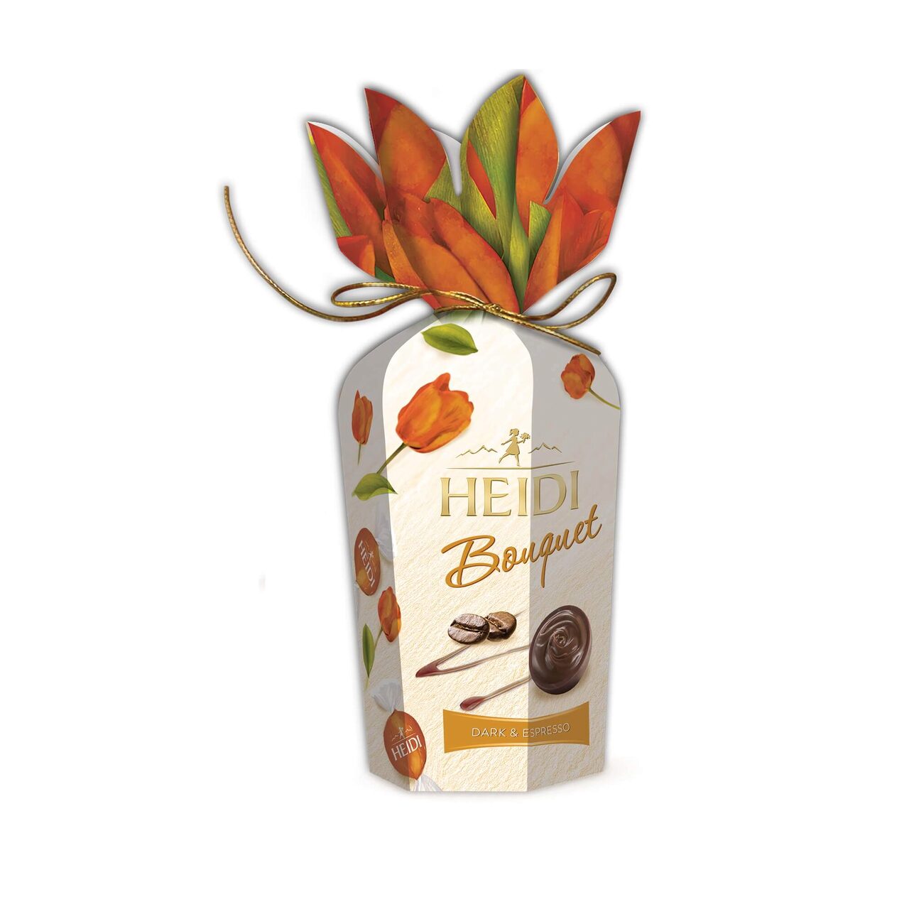 Praline de ciocolata Heidi BOUQUET Flower Espresso 120g - zozocafe