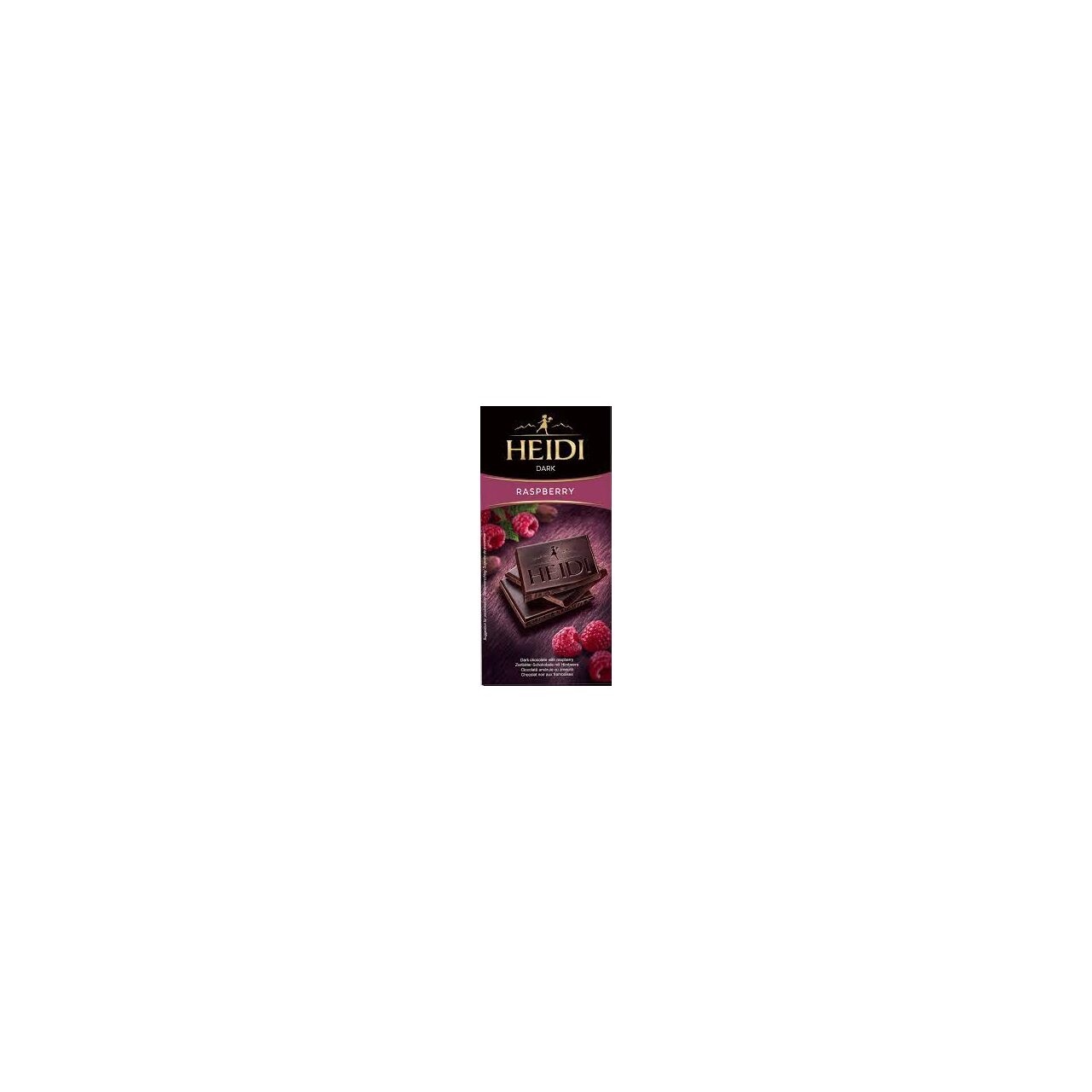 Tableta ciocolata neagra cu zmeura Heidi, 80g - zozocafe