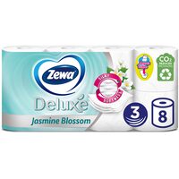 Hartie igienica in 3 straturi, parfum de iasomie, 8 role/pachet, Zewa Deluxe