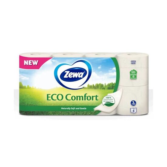Hartie igienica cu 3 straturi 8 role Zewa Eco Comfort