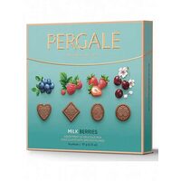 Bomboane desert ciocolata lapte Pergale Berries 114g