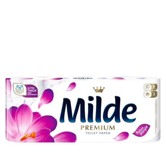 Hartie igienica Milde Relax Purple 8 role, 3 straturi
