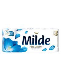 Hartie igienica Milde Cool Blue, 3 straturi, 8 role