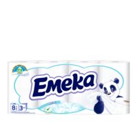 Hartie Igienica Emeka White, 3 Straturi, 8 role, Fara Parfum