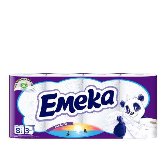 Hartie Igienica Emeka Paradise, 3 Straturi, 8 Role