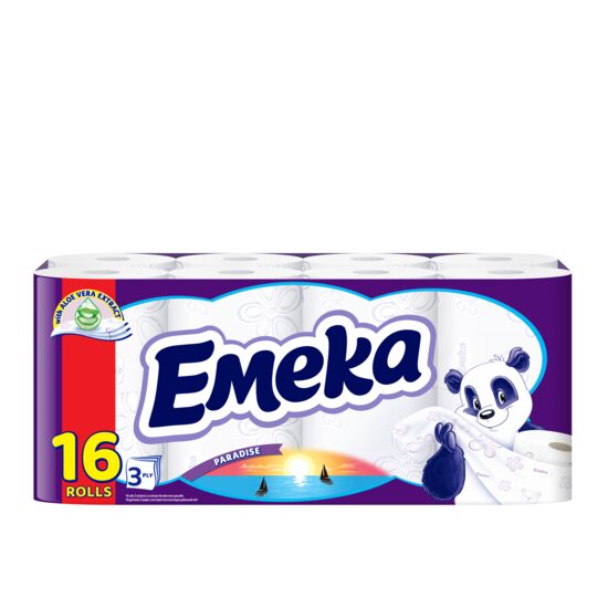 Hartie igienica Emeka Paradise, 3 straturi, 16 role