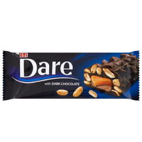 Baton cu ciocolata neagra si arahide Dare, 45 g