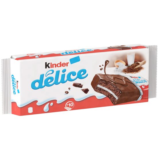  Prajitura cu lapte si cacao Kinder Delice, T10, 10buc x 39g