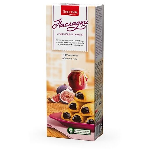 Cornulete cu gem de smochine Prestige 134g