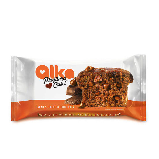 Prajitura casei cacao si fulgi de ciocolata Alka 300g