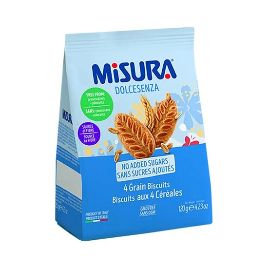 Biscuiti 4 cereale, 120 g, Misura, fara zahar