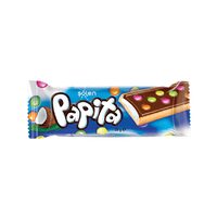 Biscuit crocant cu crema de cocos si drajeuri Papita 33g, 24 bucati