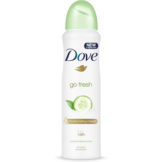 Deodorant Antiperspirant Spray Dove Go Fresh, Cucumber & Green Tea, pentru Femei, 150 ml