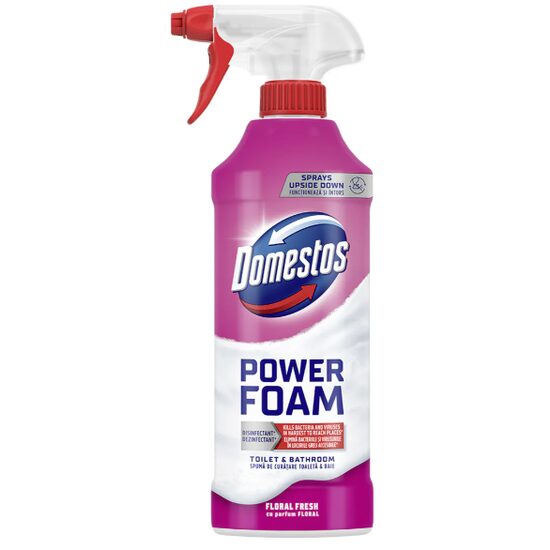 Solutie de curatare baie DOMESTOS Power Foam Spray, Floral, 435 ml