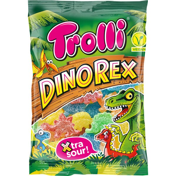 Jeleuri gumate Trolli Dino Rex, 100 g - zozocafe