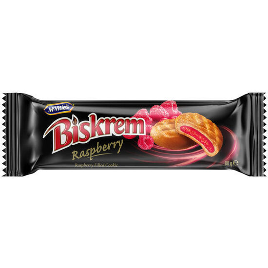 Biscuit cu crema de zmeura, Biskrem 80 g