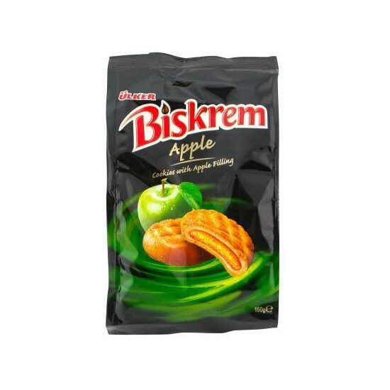 Biscuiti cu umplutura de mere Biskrem, 160 g