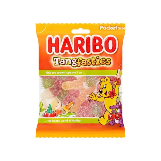Jeleuri acre cu aromă de fructe și cola, Haribo Tangfastics, 100 g