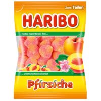 Jeleuri cu aromă de piersici Haribo Pesche 100g