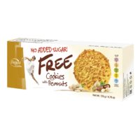 Biscuiti cu alune fara zahar adaugat Free Bogutti 135 g, 12 bucati